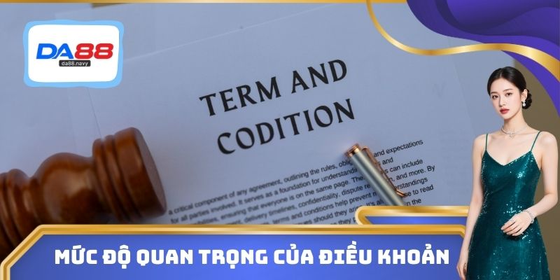 Mức độ quan trọng đến từ điều khoản sử dụng